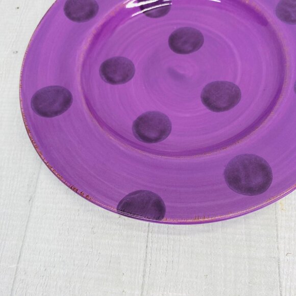 Bella Ceramica PASIS Various Pastels Colors Dots Design Salad Lunch Plates Set 4 - Picture 6 of 11